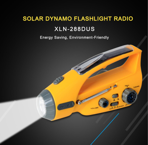 بطارية LED متعددة الوظائف قابلة لإعادة الشحن / الطاقة الشمسية / راديو تهيج اليد / إنذار فلاش / مصباح الشعلة